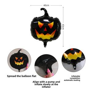 2025 Halloween citrouille sorcière forme fête ballons Halloween scène décorations Halloween Balloonset - Product Image 6