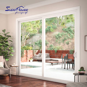 חיצוני אקורדיון כפול פטיו אלומיניום הוריקן עמיד הוכחת זכוכית השפעה מחוון הזזה דלת עם מסכי - Product Image 5