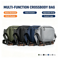 Tas selempang kanvas 2 dalam 1, tas bahu sehari-hari & kamera selempang multifungsi, tas ransel DSLR portabel untuk fotografi