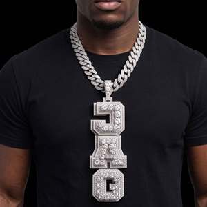 Ciondolo di Lusso in Argento 925 con Moissanite, Gioiello Personalizzato Stile Hip-Hop, Collana Antiallergica Impermeabile GRA - Product Image 6