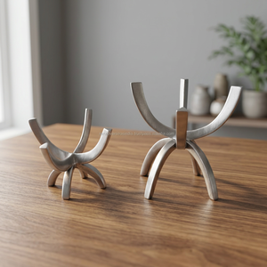 Support de spécimen griffe en métal cristal minéral pierre nickelé/plaqué or décoration de la maison petite et grande taille disponible - Product Image 3