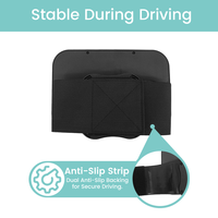 Miroir de voiture portable contemporain orientable à 360° avec cadre ABS et fixation sur appuie-tête, en acrylique, orienté vers l'arrière pour bébé