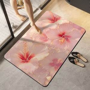 סגנון מודרני 3d פרחוני בוץ דיאטום סופג אמבטיה חדר אמבטיה מטבח חדר שינה ומשרד שימוש רצפה גומי עמיד - Product Image 3