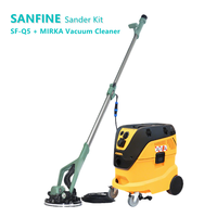 Ponceuse électrique sans balais pour cloisons sèches avec accessoire pour aspirateur Ponceuse murale sans poussière avec télécommande pour dépoussiérage automatique
