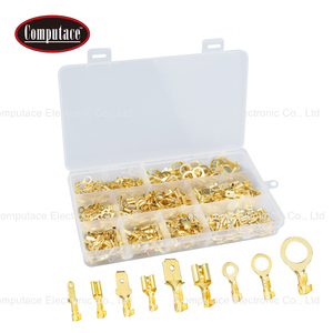 ชุดอุปกรณ์ขั้วต่อทองเหลืองแบบต่างๆ SOCARO 450 ชิ้น ขนาด 2.8/4.8/6.3 มม. ขั้วต่อแบบหัวแฉกและแบบวงแหวน ชายและหญิง บรรจุในถุง - Product Image 1
