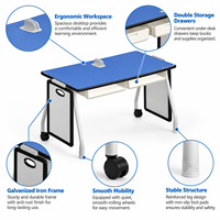 Bureau d'étudiant multifonctionnel avec tableau d'écriture, angle de plateau réglable, table d'étude pour salle de classe