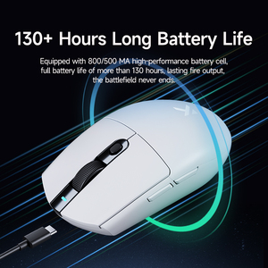 เมาส์ MCHOSE G3V2 สามโหมด น้ำหนักเบา ไร้รูพรุน แบบมีสาย/ไร้สาย 2.4GHz บลูทูธ ใช้แบตเตอรี่ สำหรับสำนักงาน/การแข่งขัน/เล่นเกม - Product Image 6