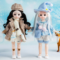 Poupée articulée articulée à 23 articulations mobiles 1/6, poupée 3D simulée à charnière pour les yeux, bricolage, habillage, cadeau d'anniversaire, jouets pour enfants, poupées articulées de 30cm