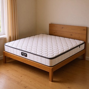 Double <b>Memory</b> <b>Foam</b> Mattress with Pocket Springs Medium Firm White for Home Use Spine Support - Product Image 1