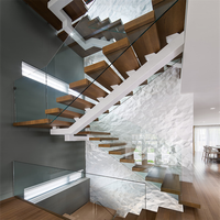DAIYA escalier intérieur avec balustrade noire escalier en forme de U
