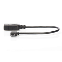 Kustom USB 2.0 Female ke sudut kanan mikro Male kabel USB kabel mikro