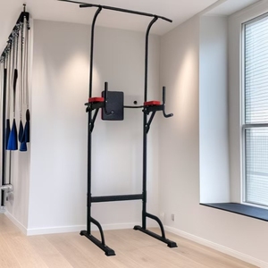 Estación de Barras <span class=keywords><strong>Paralelas</strong></span> Multifunción con Barra de Dominadas, Capacidad de 800 LBS, Altura Ajustable, Estación de Dips Portátil con Respaldo para Gimnasio en Casa - Product Image 3