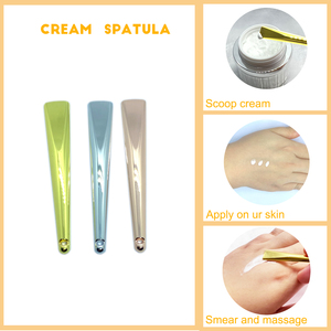 Venta al por mayor 70mm <span class=keywords><strong>Tiny</strong></span> Mini aleación de zinc cabeza plana espátula pequeña cuchara de crema para uso cosmético de belleza - Product Image 5