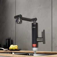 Robinet de Lavabo Élégant à Levier Unique, Robinet de Salle de Bain Noir Moderne et Durable