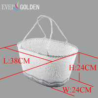 Sac fourre-tout de plage moderne pour femmes, imperméable, en dentelle, avec poignées, 38x24x24 cm, en tissu 100% coton, grande capacité, sac de voyage
