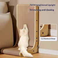 Grande griffoir vertical moderne en forme de L pour chat, durable, résistant à l'usure, ne laisse pas de débris, autocollant mural pour griffes
