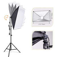 Kit de Iluminación Profesional con Softbox, Juego de Luces LED para Estudio Fotográfico, Caja de Luz para Transmisión en Vivo, Retratos y Fotografía de Productos