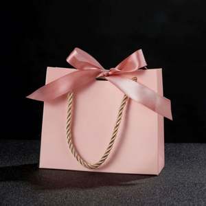 Custom Personalized Logo Sliding Jewelry <b>Box</b> Folding Paper Gift Bags with Rope Handles for Shopping - Product Image 1