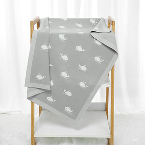 Autositz-Abdeckdecke für Kinderwagen Sommer und Frühling Neuer Stil Baby Seildelfin Jacquard Gestrickte Decke für Babys - Product Image 4