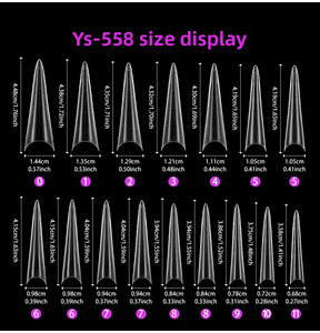 160 Uñas Postizas Largas Cuadradas Tipo Ataúd con Curva C Baja, Uñas Artificiales de ABS sin Costuras para Extensión Francesa, Venta al por Mayor - Product Image 2