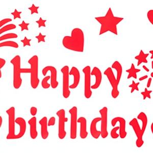 Autocollants transparents écologiques en papier pour ballons Bobo de mariage, autocollants dorés Joyeux Anniversaire Garçon Étoiles Cœurs pour anniversaire, vente en gros - Product Image 5