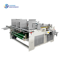 Type semi automatique de pression boîte de carton pliant collant la machine avec de doubles têtes de collage
