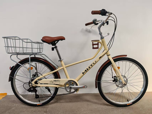 Vélo de ville simple et élégant à pédales, guidon <span class=keywords><strong>hollandais</strong></span>, vélo de banlieue pour femmes, vélo <span class=keywords><strong>style</strong></span> princesse, grand espace de rangement, vélo pour dames - Product Image 3