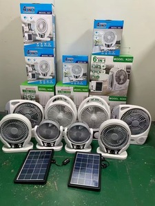 Customize Logo 8 Inch High Efficient <b>Solar</b> Rechargeable Fan Wholesale Mini Ventilateur 607 Function Fan <b>Lighting</b> <b>System</b> Night-li - Product Image 6