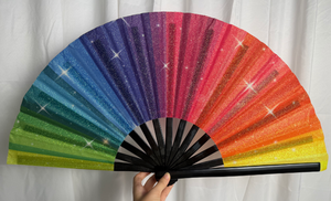 Nuevo Tipo de Abanico Plegable de Bambú con Tela de Cebolla Pintado a Mano, Personalizado, Ecológico, de Gran Tamaño, para Decoración de Bodas - Product Image 4