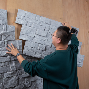 Hiện Đại Hội đồng quản trị nội bộ và bên ngoài bức tường Ốp văn hóa gạch ngoài trời Mặt tiền đá Faux đá nhân tạo PU đá tường Bảng điều khiển - Product Image 4