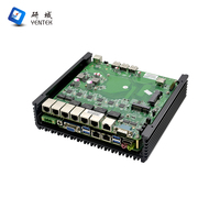 Mini PC Industrial sin Ventilador OEM ODM Intel I5 6300U 8 LAN 1 RS232 DB9 COM GPIO PS/2 VGA HD con SIM Integrada