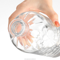 Bouteille vide de 1 litre en verre en forme d'animal pour vodka, whisky, brandy, gin, rhum, tequila, spiritueux, liqueur avec bouchon