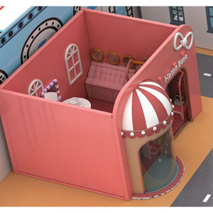 Centro de juegos interior de plástico con supermercado y edificios urbanos para área de juegos educativos para niños - Product Image 6
