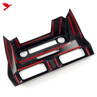 Pour Ford Mustang 2024 2025 carbone noir intérieur Console centrale évent couverture garniture ABS voiture accessoires 1 pièces