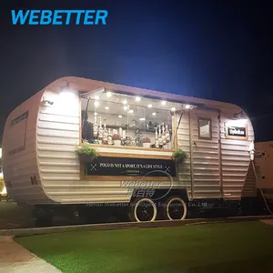 WEBETTER Mobile Catering Kitchen Ice Cream Coffee Bar Bbq Fast Food Trailer Fully Equipped Remorque Pizza Food Truck Business