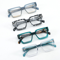 Vente en gros Montures de lunettes en acétate de stratification de qualité unisexe Lunettes de vue avec logo personnalisé