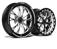 Nouvelles jantes Drag Wheels 17x4.5 15x10 personnalisées avec beadlocks forgés noir brillant 5x114.3 5x120 Garantie structurelle à vie pour Falcon