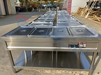 Populaire Verkoop Elektrische Bain Marie Food Warmer 304/201 Inox Marine Glas Cover Voor Huishoudelijke Hotel/Restaurant Gebruik