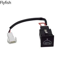 Chargeur USB Type C PD avec prise 12V et port USB PD pour Toyota Corolla Rav4 Land Cruiser, couleur rouge, couleur bleue.