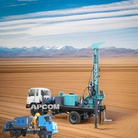 Camion de forage mobile pour puits d'eau, engin de forage rotatif hydraulique monté sur camion 200m 350m 400m usage intensif