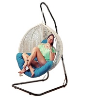 Support de chaise suspendue en fer réglable et incurvé - Meuble d'extérieur résistant aux intempéries pour usage intérieur/extérieur