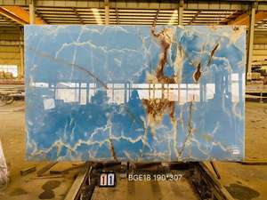 عالية الجودة الحجر الطبيعي مصقول الأزرق الجزع الفاخرة الداخلية الديكور اليشم حجر ألواح عقيق - Product Image 2