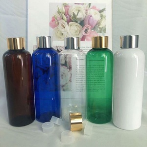 Empty Hair Conditioner Shampoo Pump <b>Bottle</b> 100ml 150ml 250ml 500ml Black clear Plastic <b>Bottle</b> With Gold Black White Disc Cap - Product Image 1