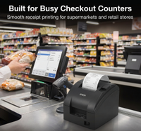 Imprimante d'étiquettes de reçus de caisse compacte à matrice de points Epson TM-U220B/TM-U220 avec découpe automatique