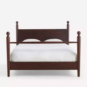American Style Solid Wood Vintage Double <b>Bed</b> <b>Frame</b> Modern <b>Platform</b> <b>Bed</b> for Master Bedroom Furniture Hotel Villa Home - Product Image 5