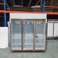 Lemari Pendingin Display Bunga 3 Pintu Kapasitas 1500 Liter Suhu Tunggal, Kabinet Display Pendingin Penjaga Kesegaran Bunga Digital