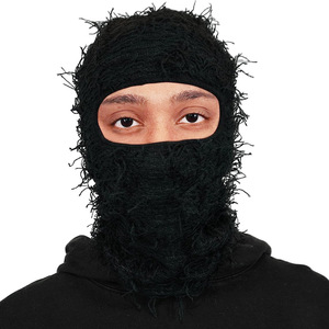 Cagoule tricotée effet vieilli, douce, à un trou, cache-visage pour soirée, <span class=keywords><strong>masque</strong></span> de ski, couvre-chef chaud d'extérieur, streetwear - Product Image 3