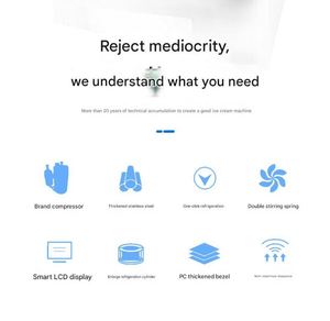 Máquina Profesional Pequeña de Sobremesa Eléctrica para Helado Duro 110/220V, Congelador de Lotes de Sobremesa para Helado Duro - Product Image 6