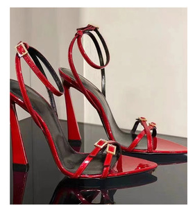 Sandalias con Cordones en el Tobillo, Nuevo Estilo Extravagante, Elegantes, Sexys, Únicas, de Diseñador, Tacones de Lujo para Mujer - Product Image 3