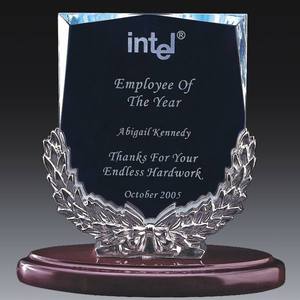 Medaglia <span class=keywords><strong>e</strong></span> Trofeo in Cristallo a Forma di Spiga di Grano Personalizzati per Riunioni Aziendali Annuali, <span class=keywords><strong>Camera</strong></span> di <span class=keywords><strong>Commercio</strong></span>, Logo Orient Masters Cina - Product Image 2